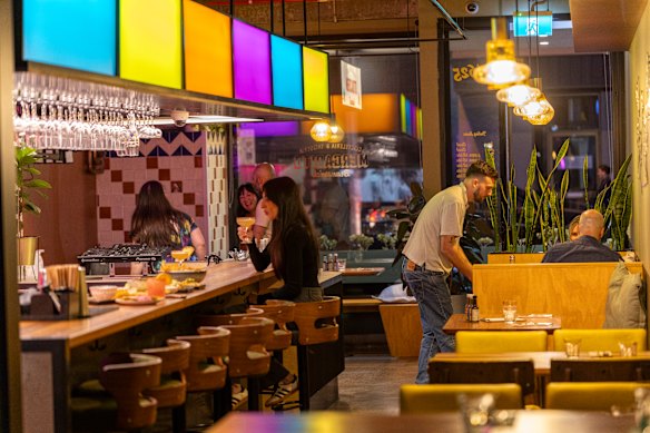 Inside Mercadito Mexican restaurant on Sydney Road.
