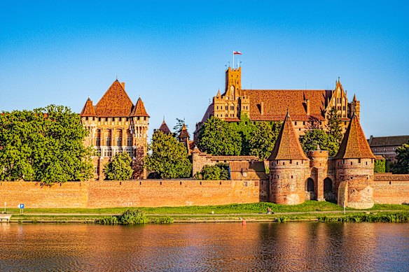 Malbork Castle in the town of Malbork, Poland.