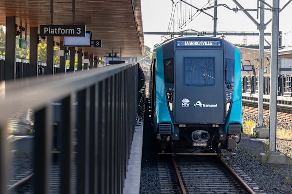 Trains undergo testing on the southwest section of the M1 metro line. 