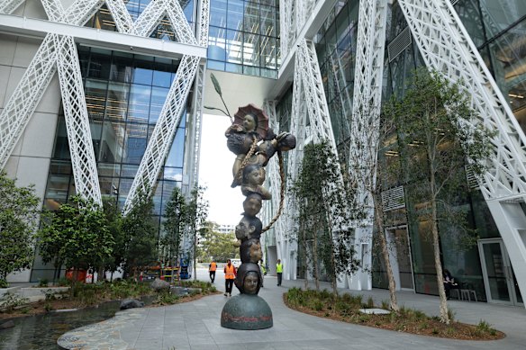 The major outdoor sculpture commissioned for the Powerhouse Parramatta is Tree of Life by British Indian contemporary artist Bharti Kher.
