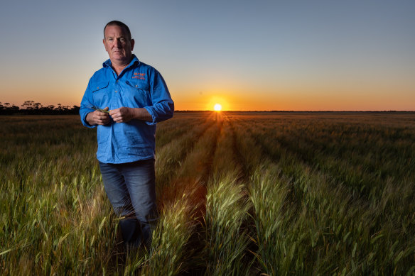 Farmer Tony Fox is worried about the proposed Goschen Project near his land. 