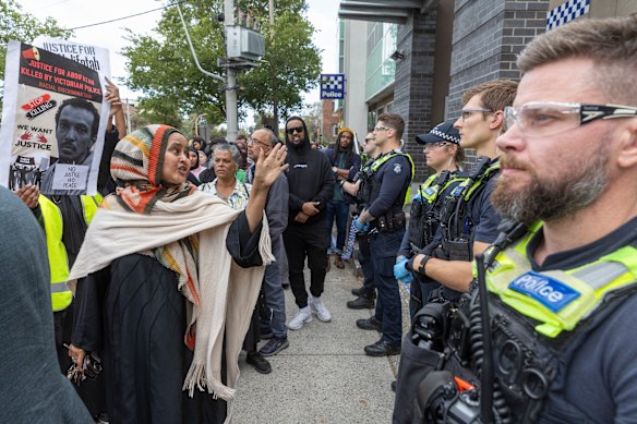 The protest in Footscray.