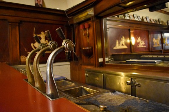 One of the soda fountains at the Paragon when the interiors were still intact. 