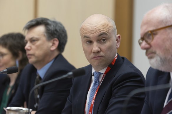Former NSW Liberal treasurer Matt Kean appeared at Senate estimates in his capacity as chairman of the Climate Change Authority, which provides policy advice to the government.