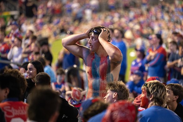 Newcastle Knights supporters.