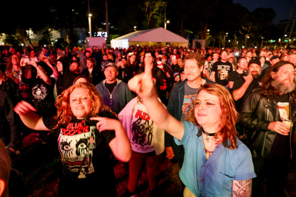 The crowd at Pandemonium, Homebush on Thursday.