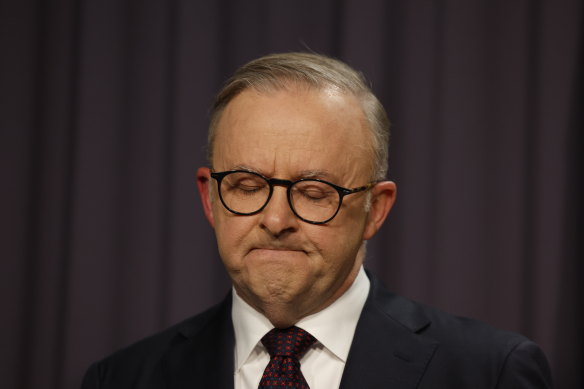 Prime Minister Anthony Albanese said the referendum result must be met with grace and humility.
