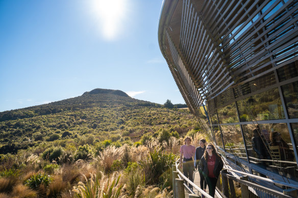 The visitor centre at Orokonui Ecosanctuary.