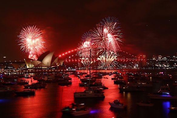 The 9pm New Year’s Eve fireworks on Sydney Harbour