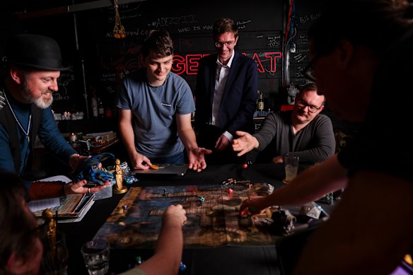 If his childhood neighbours had had anything to do with it, Lachlan Jones (second from the right) would never have touched the “devilish” game of D&D.