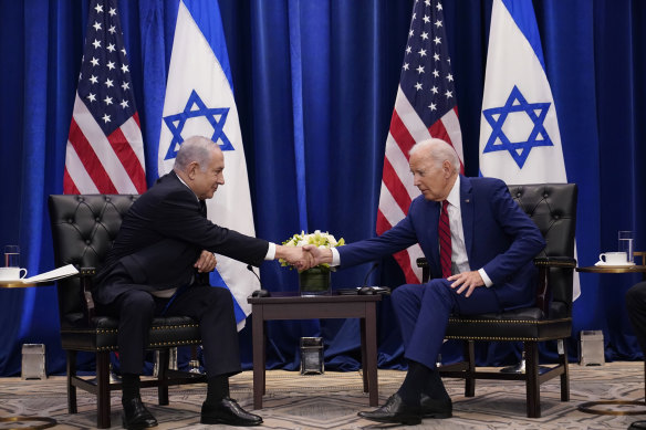 President Joe Biden meets with Israeli Prime Minister Benjamin Netanyahu in New York in September.