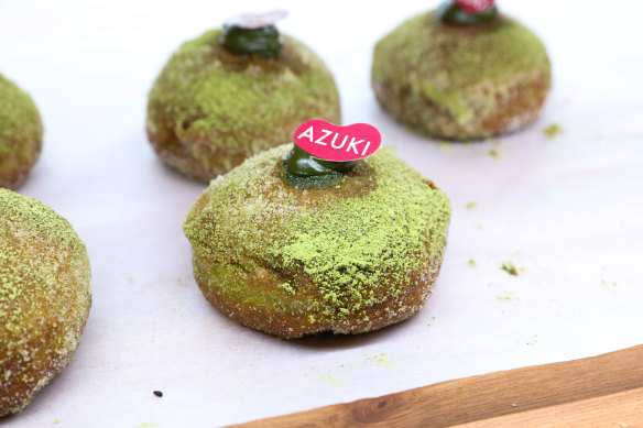 Uji matcha doughnut.