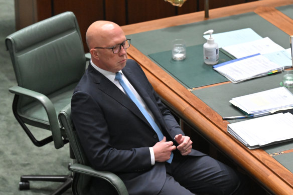 Opposition Leader Peter Dutton said the prime minister’s motion went too far. 