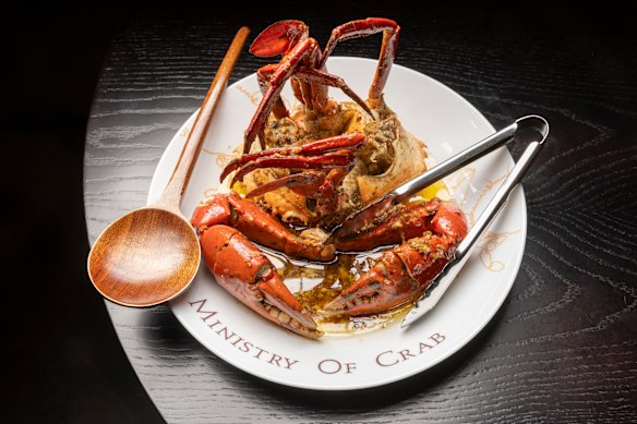 Wok-tossed crab requires rolling up your sleeves and getting hands-on.