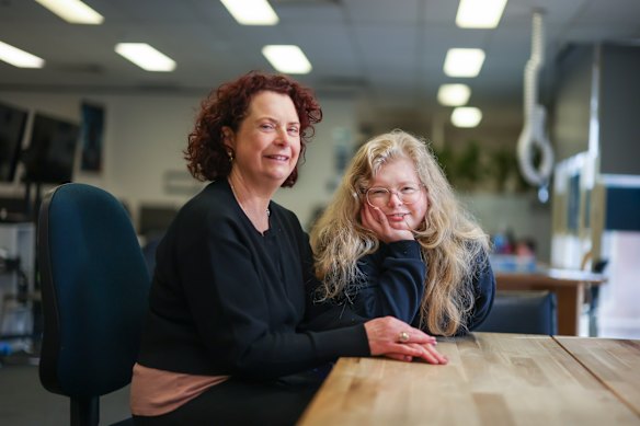 Debbie (left) is worried what will happen to her daughter Ella if she loses the Gamer program. 