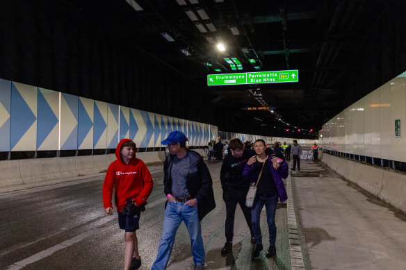 Sydneysiders got their first look inside the Rozelle interchange last Sunday ahead of the opening to motorists.
