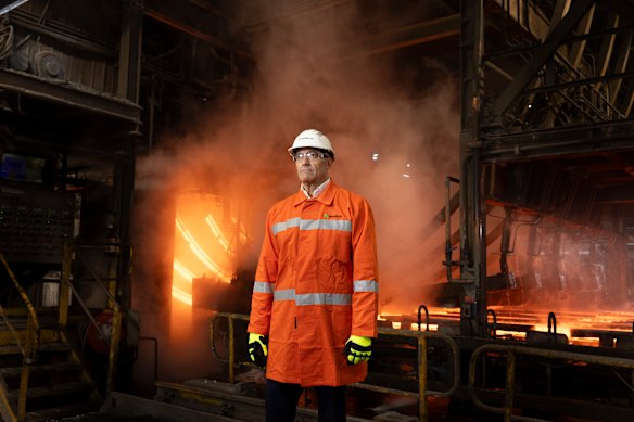 Infrabuild chief executive Francisco Irazusta at the Laverton steel mill.