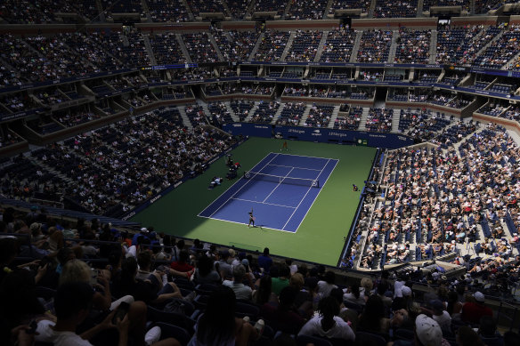 A packed house at Arthur Ashe Stadium for the all-American showdown between former champion Sloane Stephens and Madison Keys.