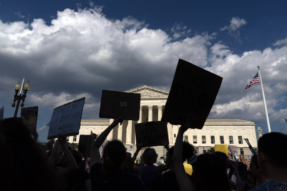 Protests have erupted in the US after the overturning of Roe v Wade by the Supreme Court.