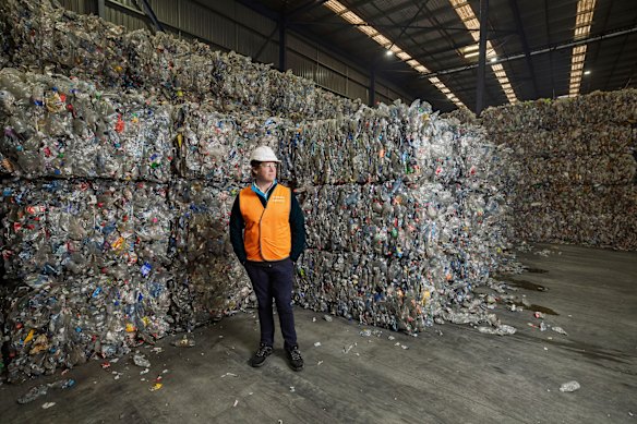 Tomra Cleanaway CEO James Dorney at the Tomra sorting centre at Eastern Creek.