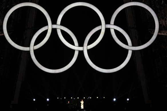 Celine Dion’s performance was the final act in a dazzling opening ceremony.