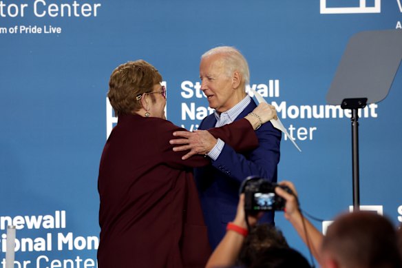 Elton John and Three -us President Joe Biden the Open of National House of National Visitor On Its 55 Anniversary.