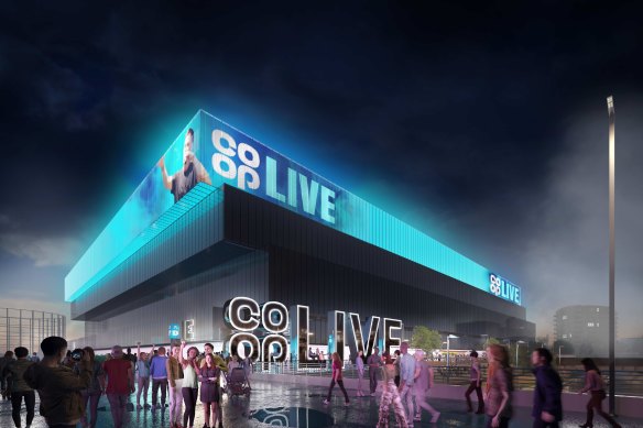 CGI rendering: the Harry Styles-backed, 23,500-capacity Co-Op Live will be the UK’s largest and most sustainable indoor arena.