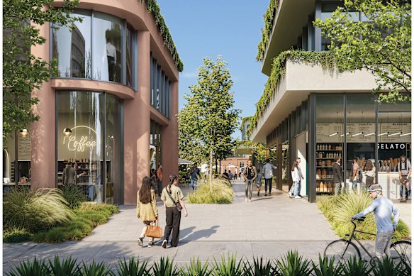 Landcom will build as many as 1500 homes, including some affordable apartments, shops and outdoor areas.