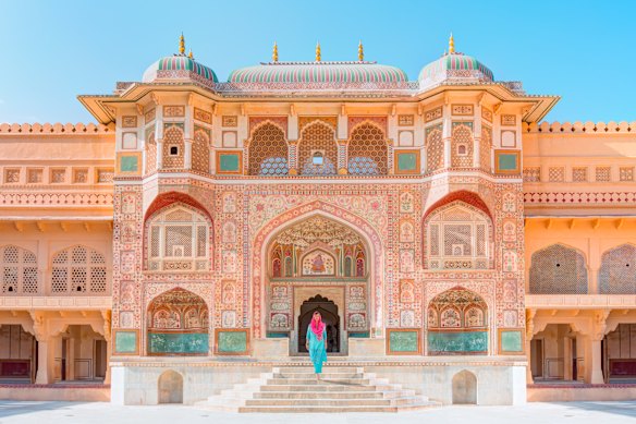 Marvel at the views of the city and surrounds from one or all of Jaipur’s three forts, included the magnificent Amber Fort.