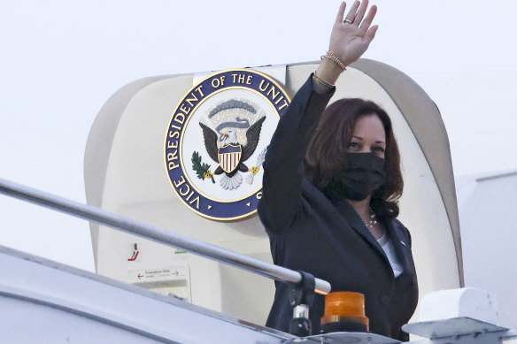US Vice-President Kamala Harris prepares to leave Singapore on Tuesday.