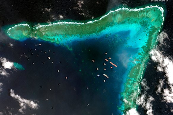 Chinese vessels in the Whitsun Reef.