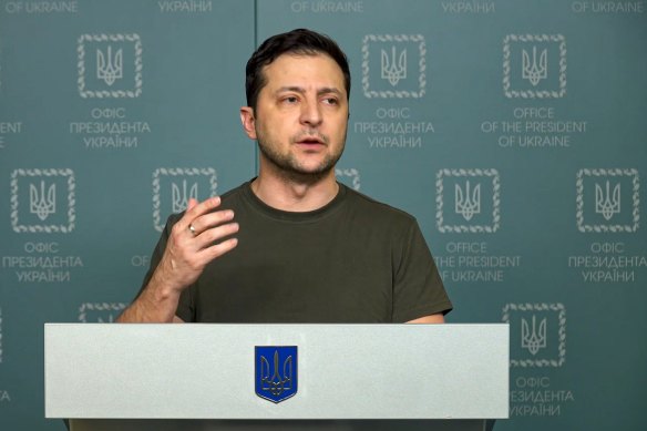 Ukrainian President Volodymyr Zelensky addressed the UK Parliament on Wednesday (AEDT).