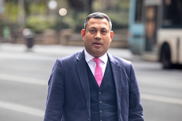 Mohammad Abedin outside the ICAC on Thursday.