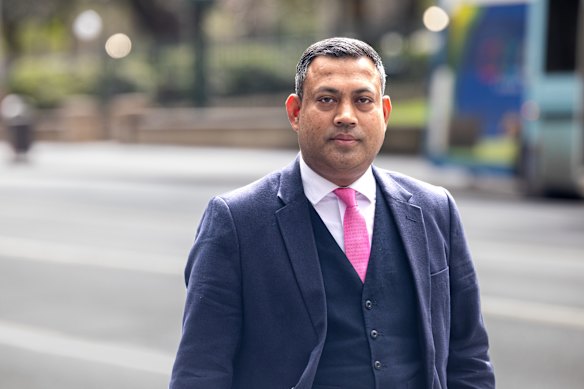 Mohammad Abedin outside the ICAC on Thursday.