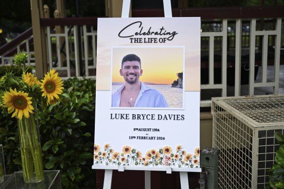 Luke Davies and his partner, Jesse Baird, were allegedly murdered by an off-duty police officer in their Paddington home on February 19.
