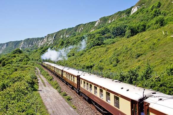 Magical mystery jaunt … aboard the British Pullman, A Belmond Train.