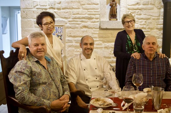 Picardy Wines’ Dan Pannell, Fransisca Pannell, chef Pierre Ichallalene, Sandra Pannell and Bill Pannell. 