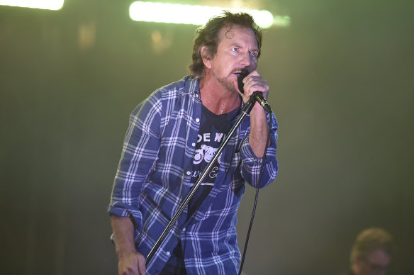 Eddie Vedder performing during the 2021 Ohana Festival in September. 
