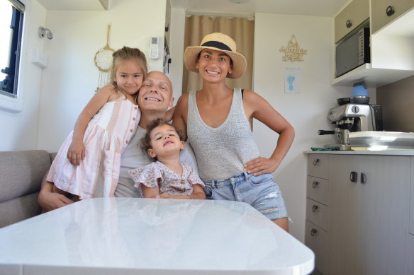 Aalia, Olimpia, Leon and Jess Tsigros sold their home to travel around Australia. 