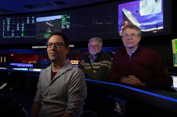 Paul Chodas (far right) with fellow Jet Propulsion Lab scientists in California in 2023.