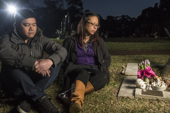 Caitlin Cruz's parents, Mitch and Marie, in July 2019.