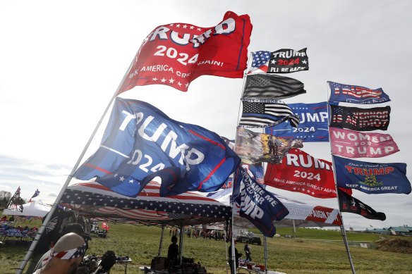 Trump supporters at an election rally in Pennsylvania last week.