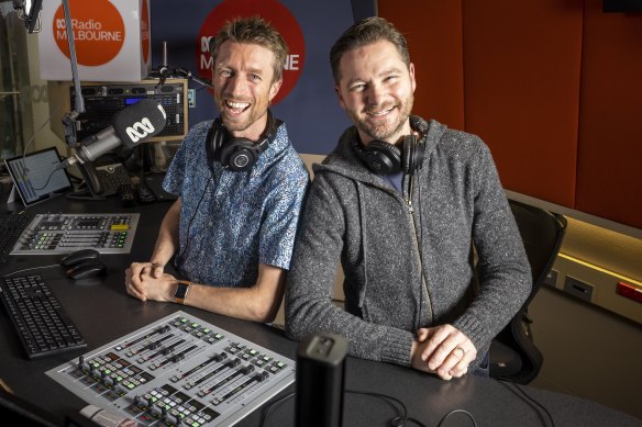 Charlie Pickering (right) will host Fridays and  Sammy J will be in the chair Monday to Thursday on mornings on ABC radio Melbourne in the new year.