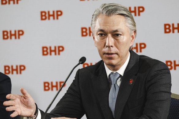 BHP chief Mike Henry is betting on copper, which is little exposed to a particular economy.