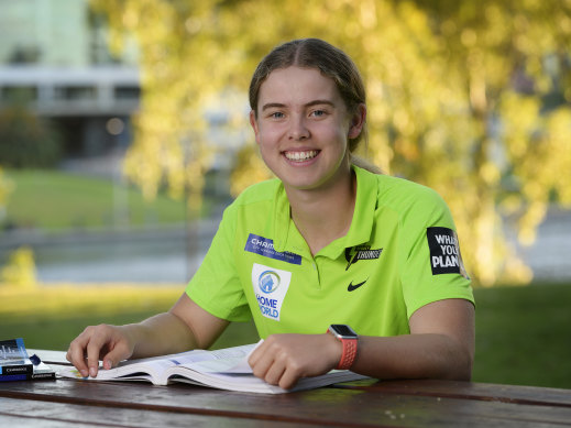 Phoebe Litchfield was still at high school when she debuted for Sydney Thunder.