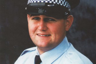 Senior Constable Glen McEnally was shot three times after being ambushed during his pursuit of a stolen car in 2002.  