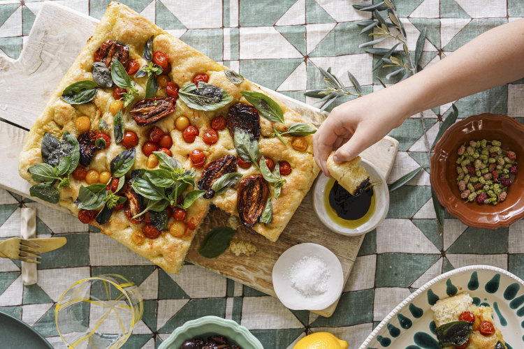 Katrina Meynink’s summer tomato focaccia.