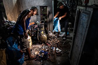 Illegal gun making equipment and parts inside a police station in Danao.