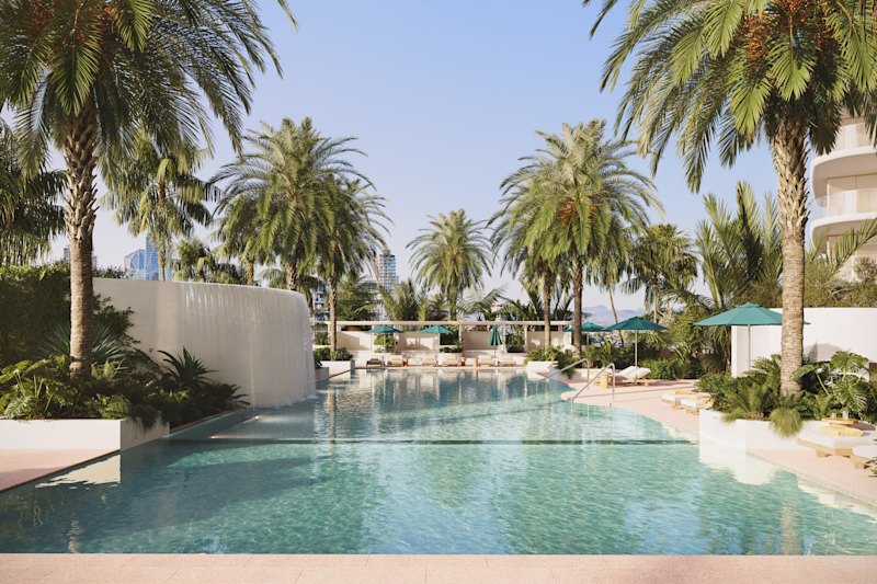 One of two outdoor pools that will be available to South Beach residents.