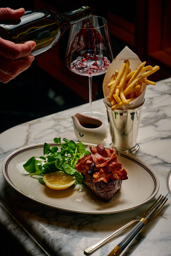 Victor Churchill elevates steak and fries.